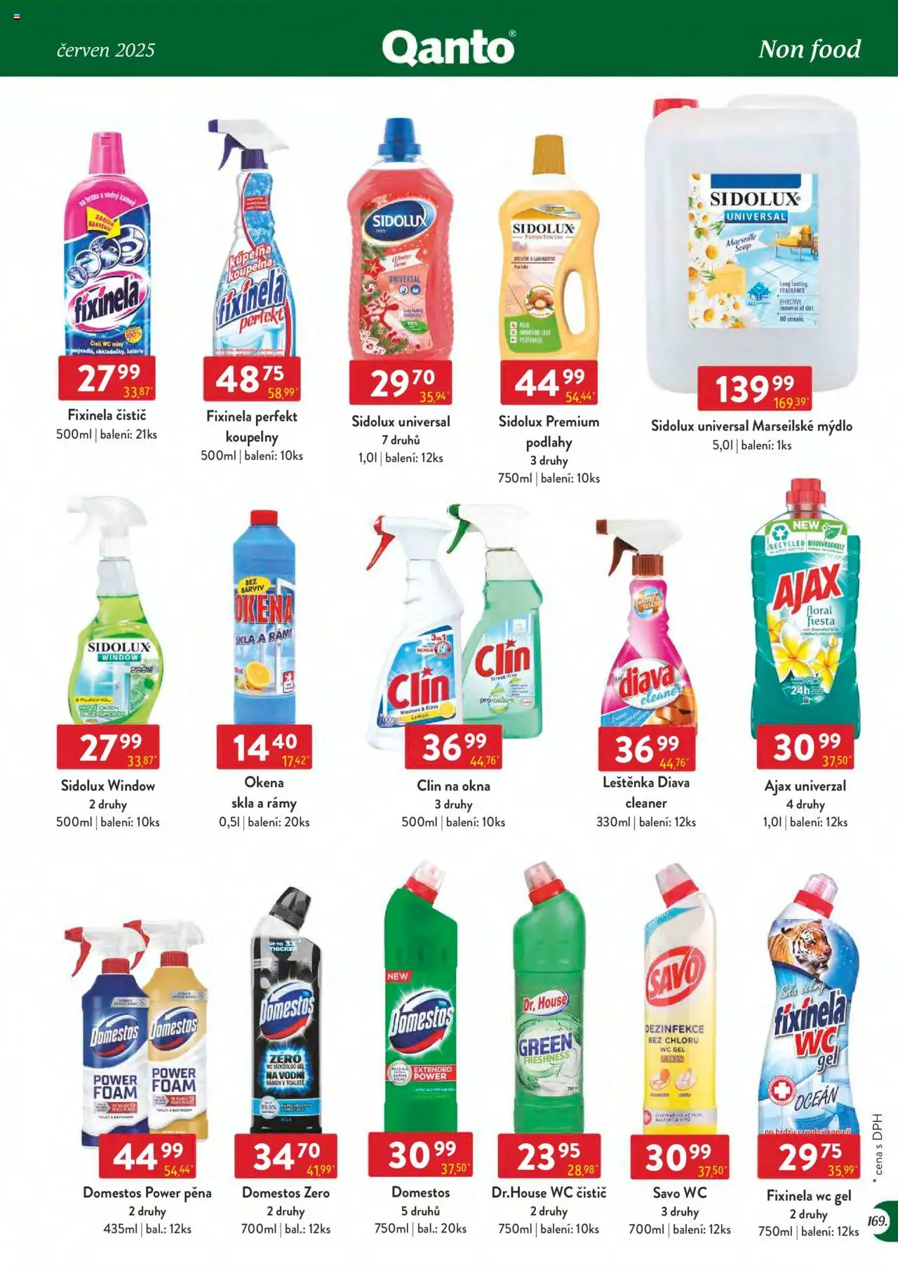 Astur & Qanto leták - Velkoobchod 06/2025 od 01.06.2025 | Strana: 169 | Produkty: Clin, Savo, Domestos, Wc čistič
