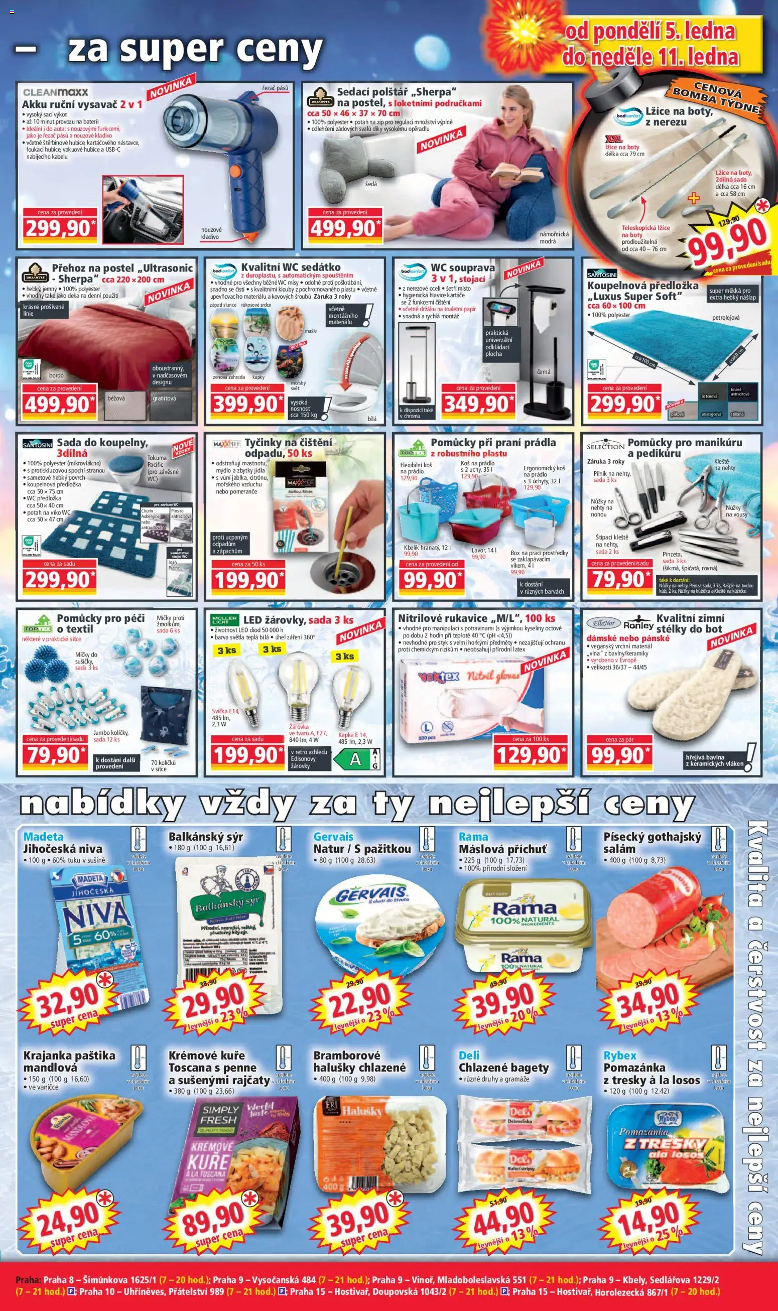 Norma leták od 05.01.2026 | Strana: 3 | Produkty: Salám, Postel, Přehoz na postel, Bagety