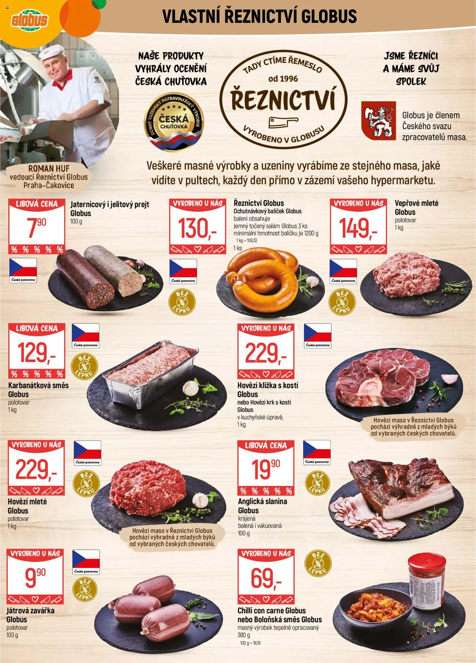 Globus leták - Praha Čakovice od 02.01.2026 | Strana: 5 | Produkty: Hovězí, Anglická slanina, Chilli con carne, Slanina