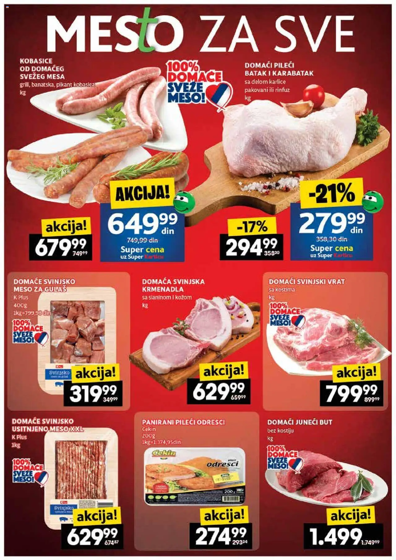 Idea katalog - važi od 18.09.2025 | Strana: 3 | Proizvode: Juneći but, Krmenadla, Kobasica, Meso za gulaš