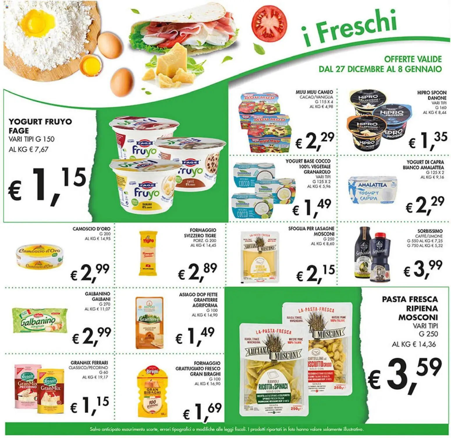 Volantino Coal del 27.12.2025 | Pagina: 11 | Prodotti: Yogurt, Spinaci, Cocco, Ravioli
