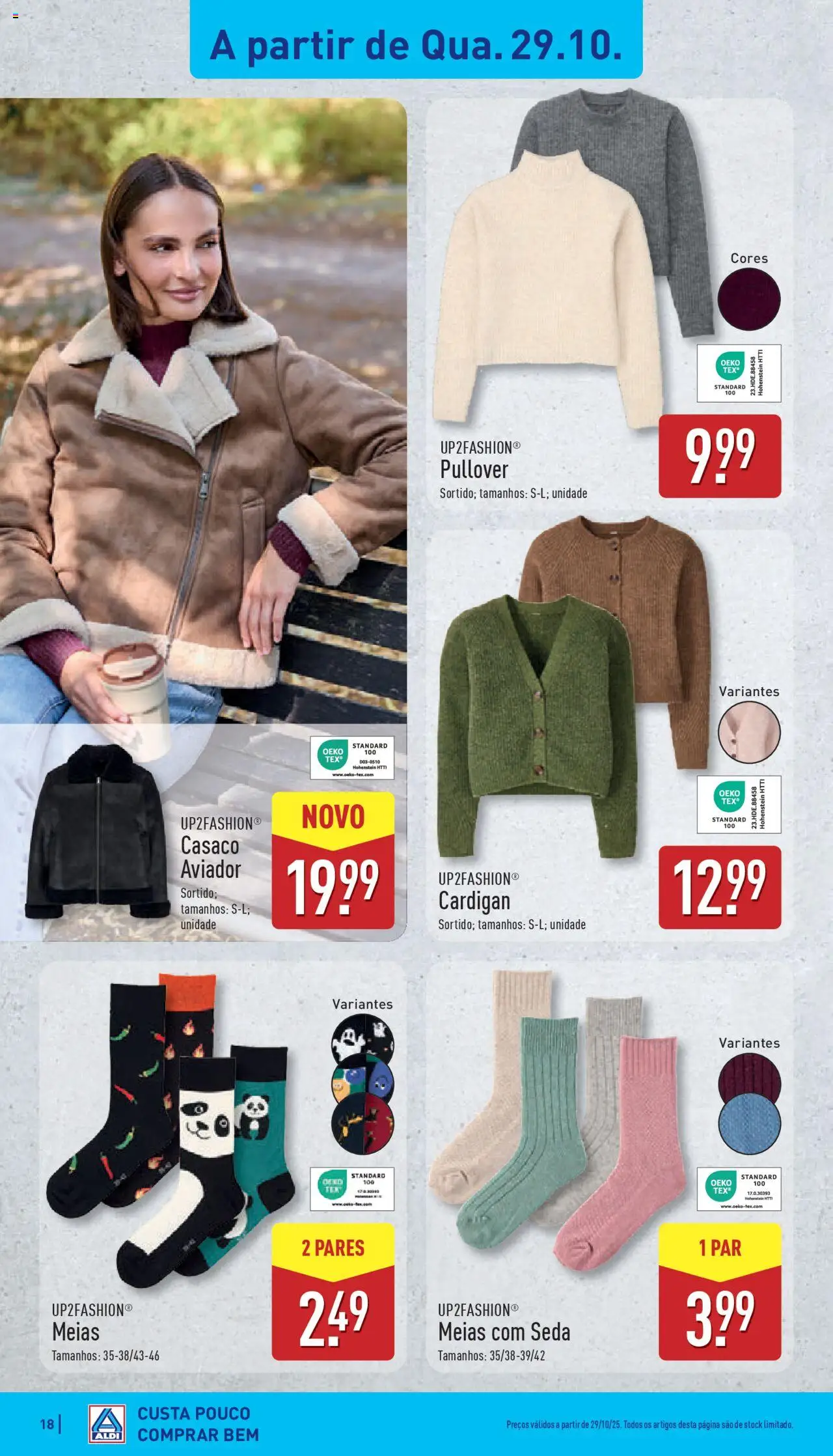 Aldi folheto │ válido de 27.10.2025 | Página: 18 | Produtos: Casaco, Meias