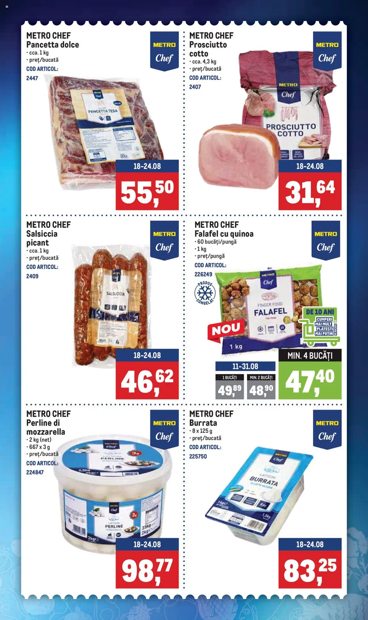 Catalog Metro – valabil de la 18.08.2025 | Pagină: 2 | Produse: Çift taraflı üst, Mozzarella