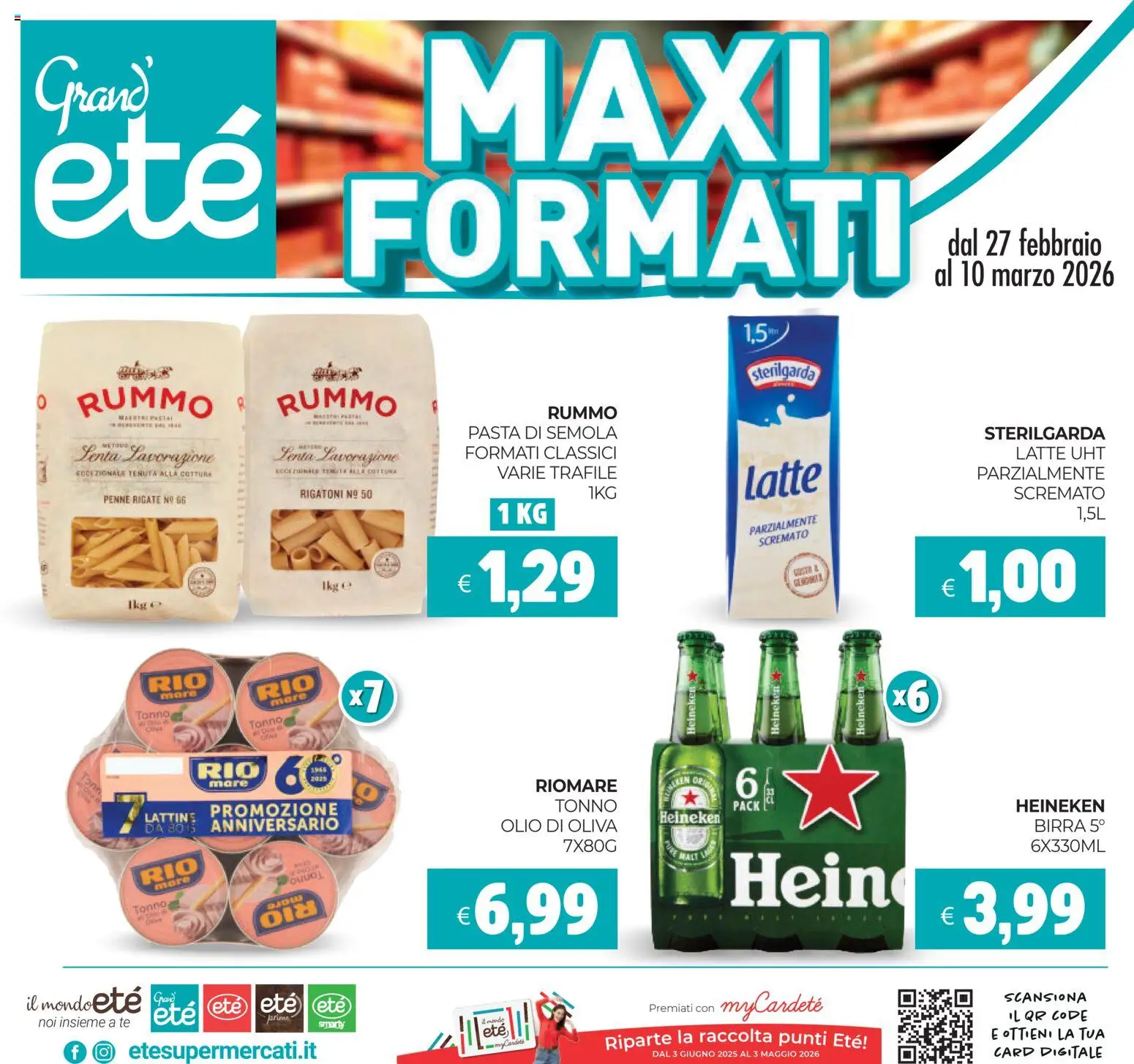 Volantino Eté del 27.02.2026 | Pagina: 1 | Prodotti: Tè, Tonno, Heineken, Penne