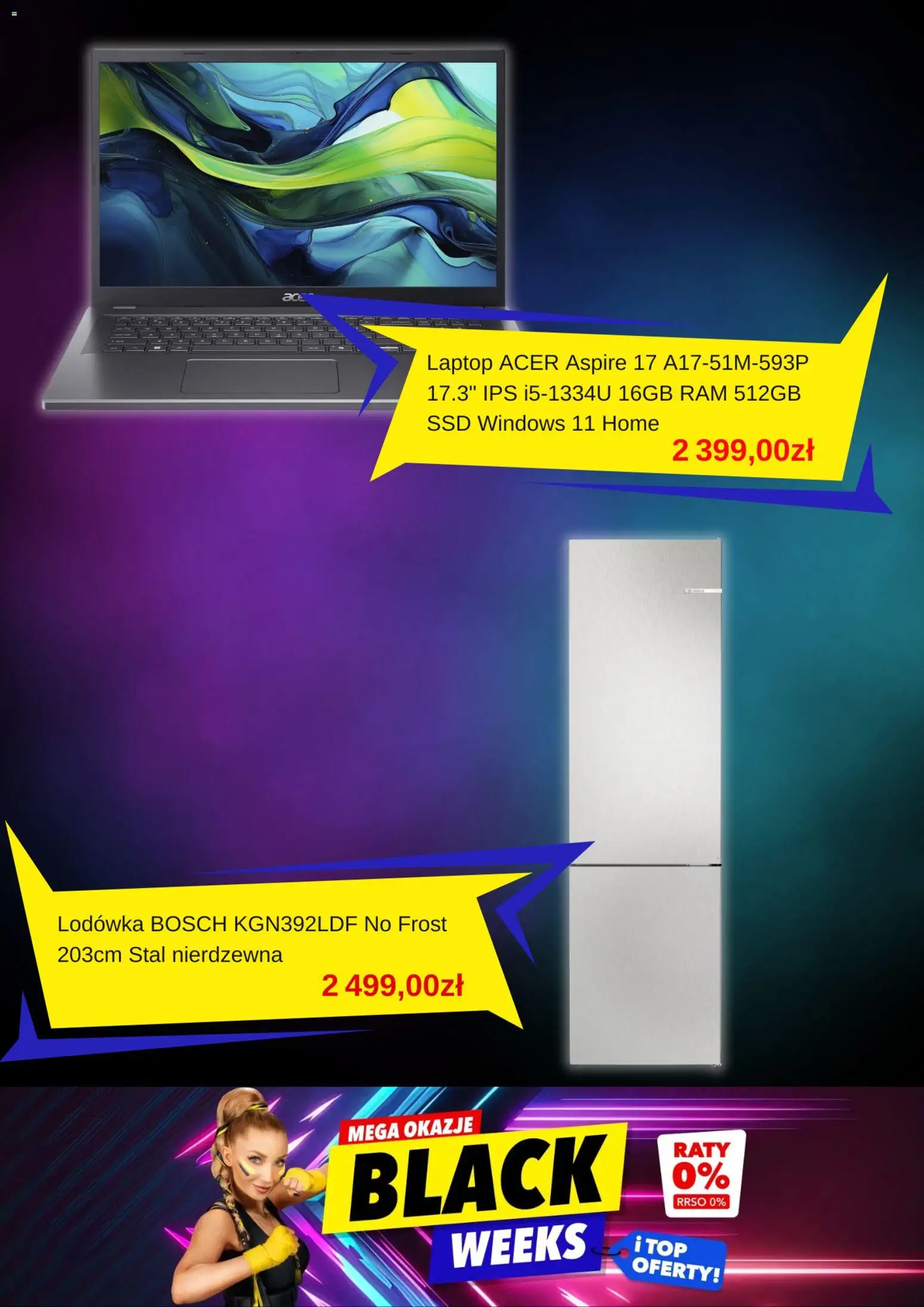 Mediaexpert Black Friday od 31.10.2025 | Strona: 3 | Produkty: Top, Laptop, Lodówka