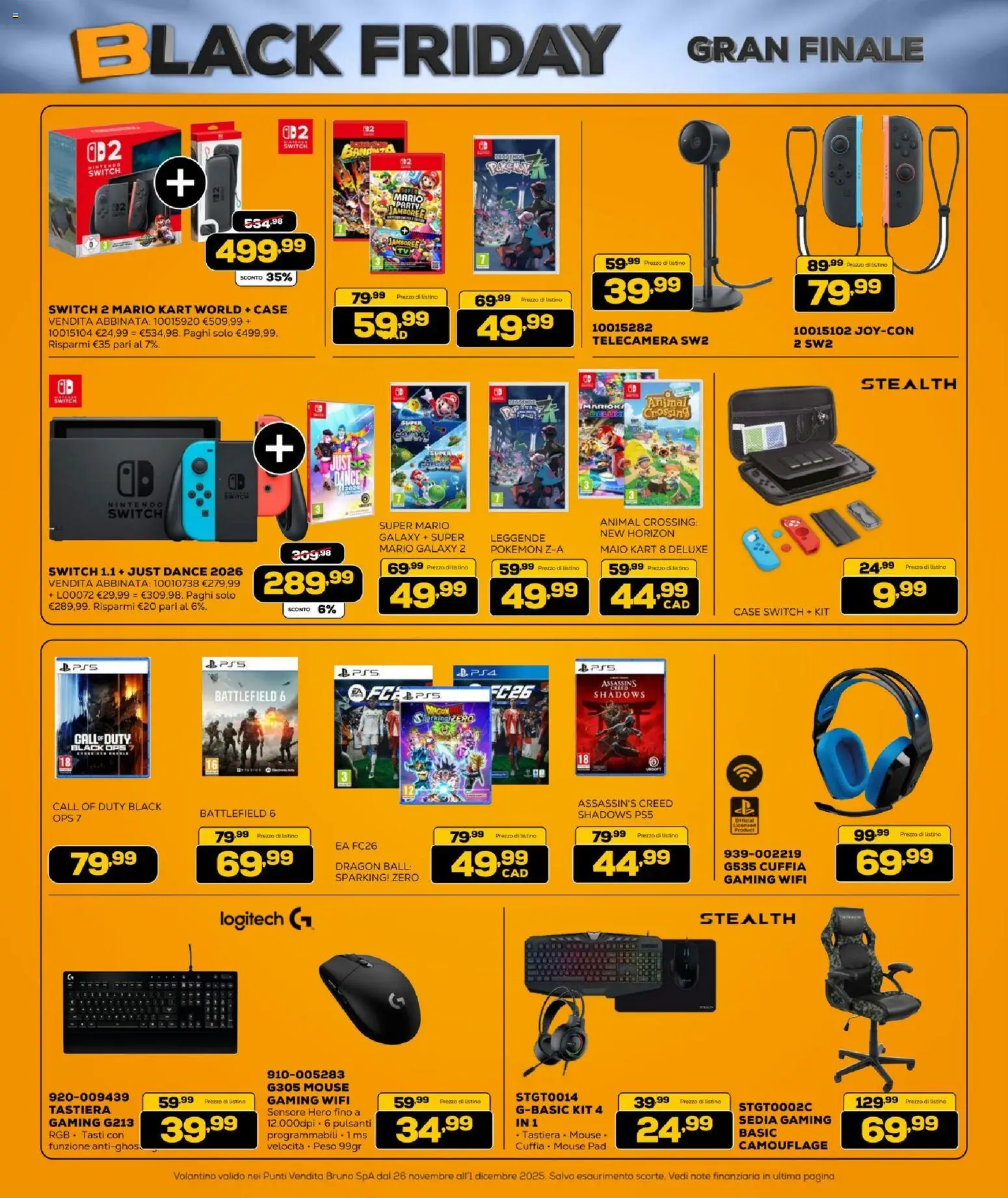 Volantino BRUNO del 26.11.2025 | Pagina: 13 | Prodotti: Mouse, Tastiera, Sedia