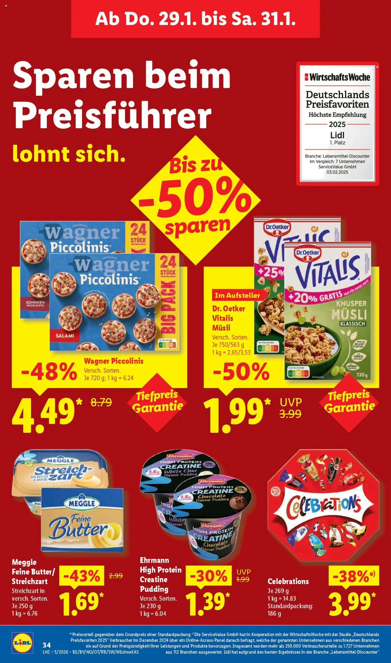Lidl Prospekt Holzminden – gültig ab 26.01.2026 | Seite: 58 | Produkte: Musli, Celebrations, Salami, Schinken