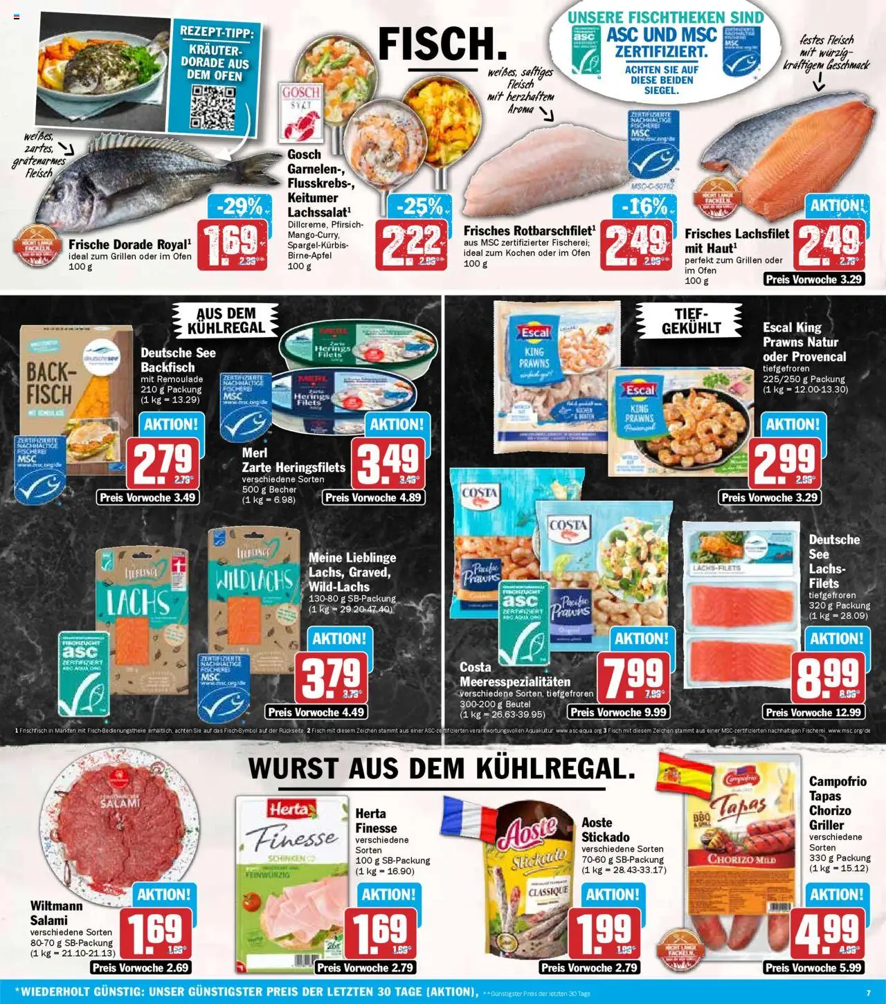HIT - Rhineland-Palatinate - gültig ab dem 18.08.2025 | Seite: 7 | Produkte: Garnelen, Salami, Fleisch, Griller