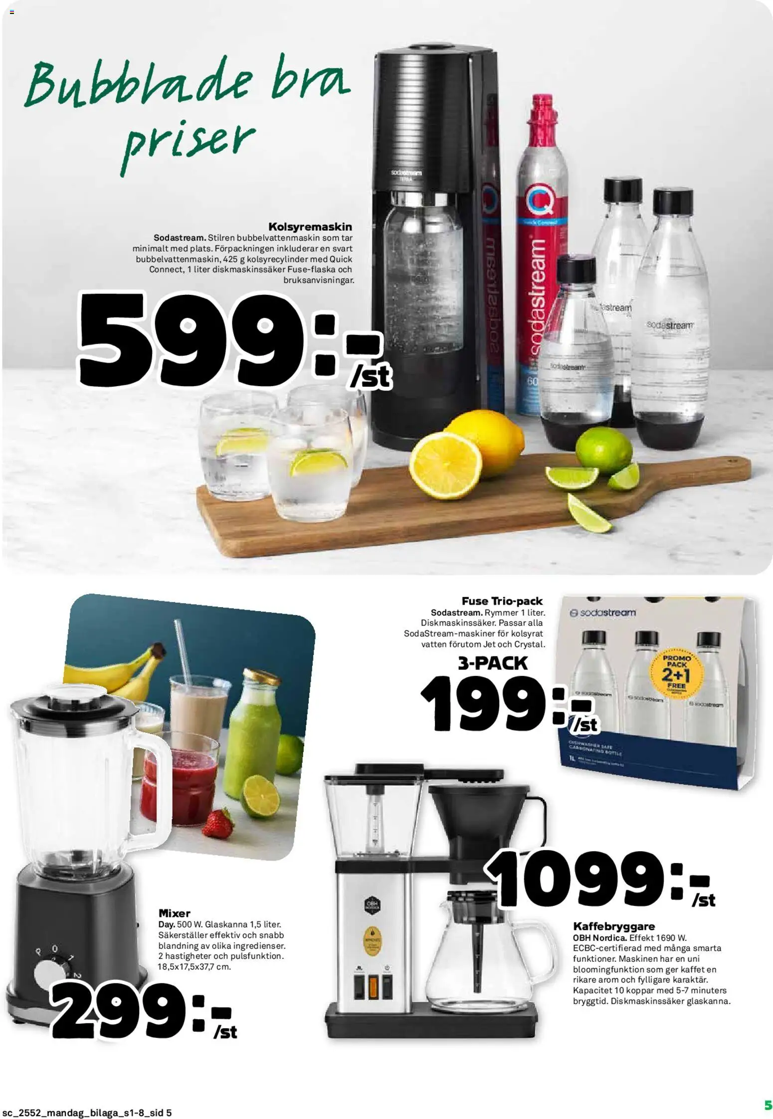 Stora Coop reklamblad aktuell från 29.12.2025 | Sida: 5 | Produkter: Kaffebryggare, Mixer, Sodastream, Kolsyremaskin