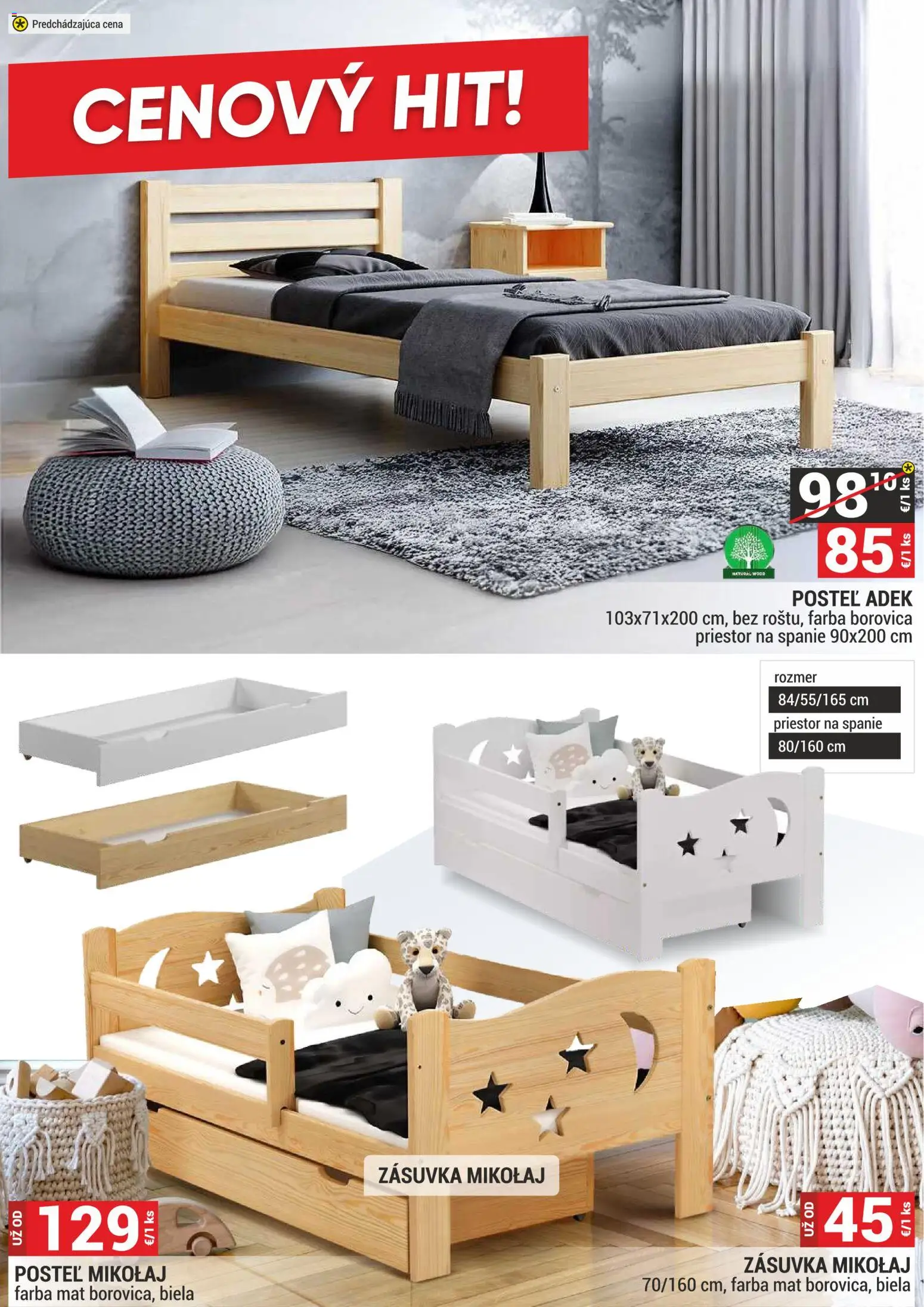 Nové Merkury Market akcie – leták je platný od 01.11.2025 | Strana: 31 | Produkty: Posteľ, Zásuvka