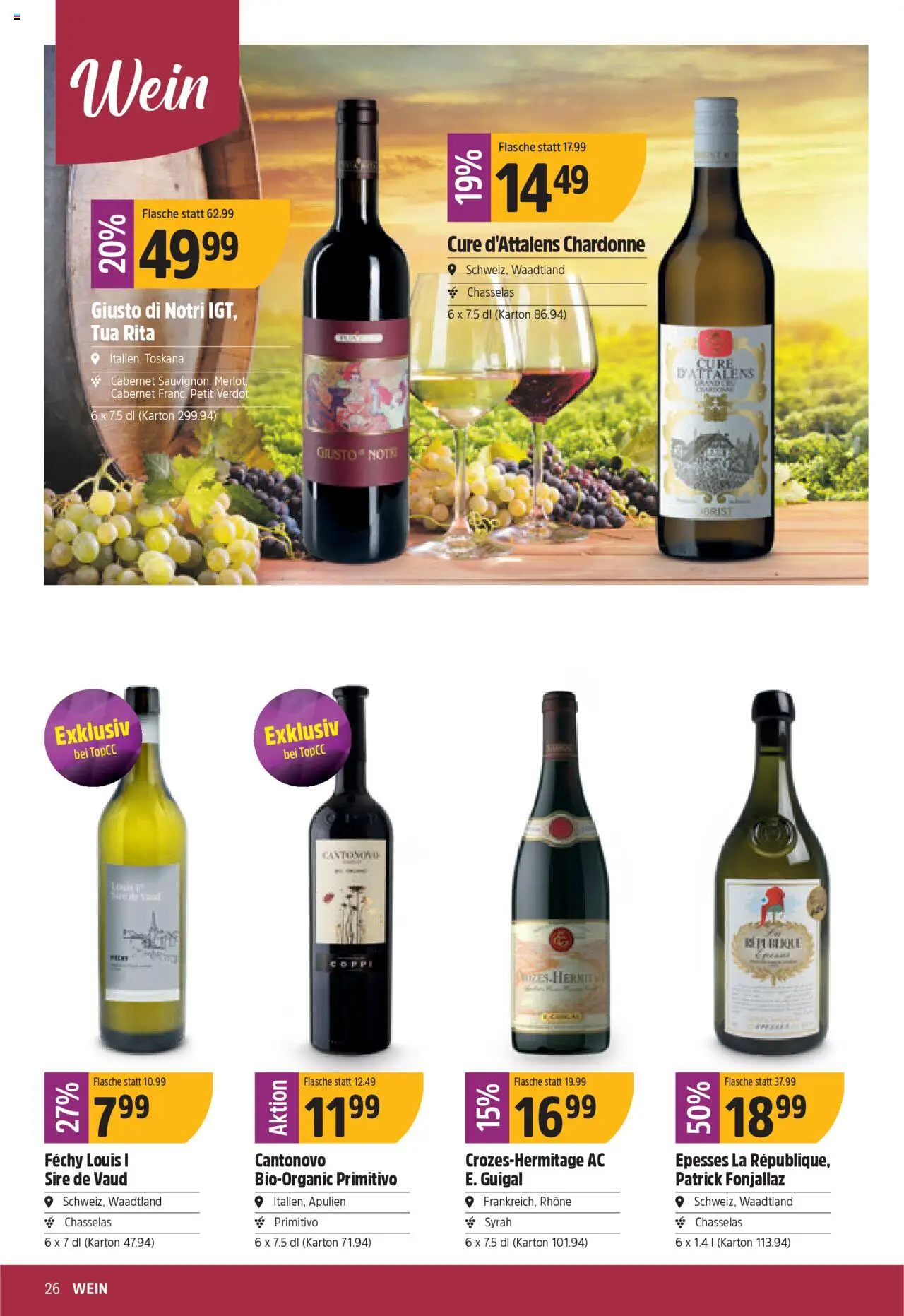 TopCC Aktionen – gültig ab 27.10.2025 | Seite: 26 | Produkte: Wein