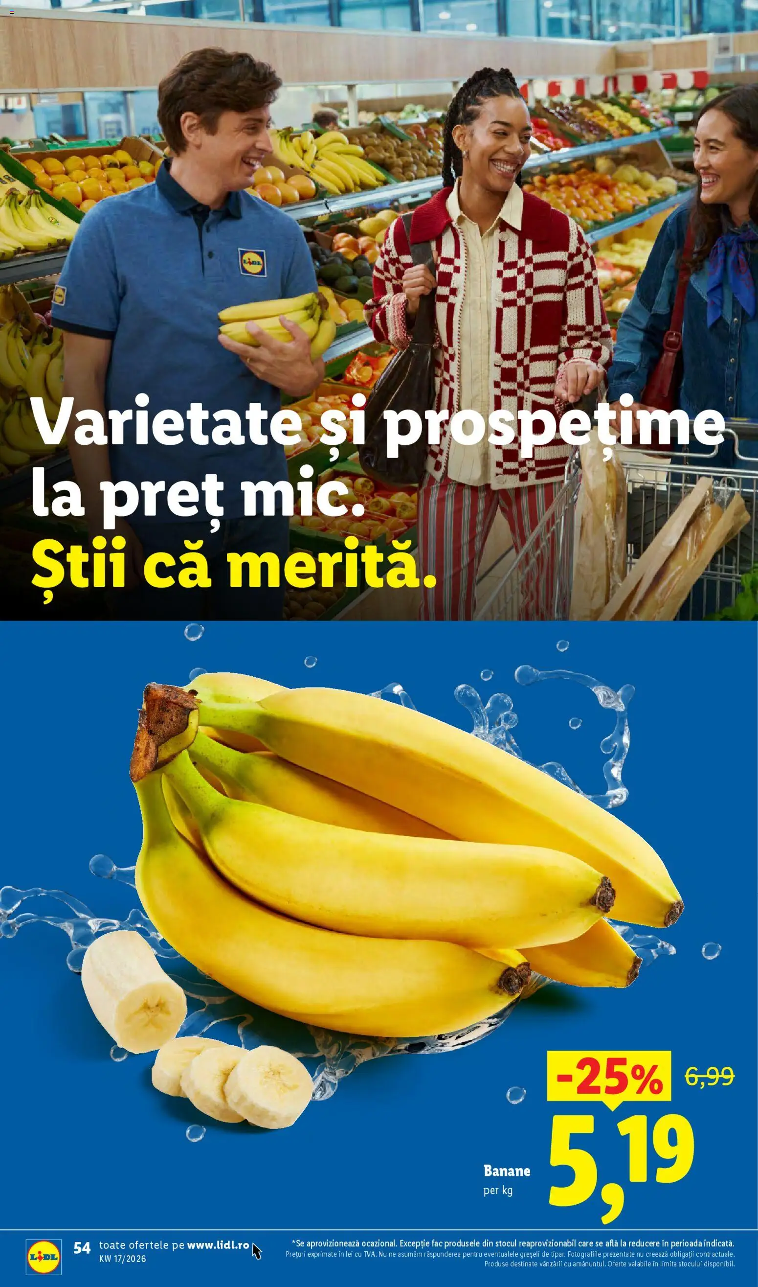 Noul catalog Lidl – valabil de la 20.04.2026 | Pagină: 54 | Produse: Banane