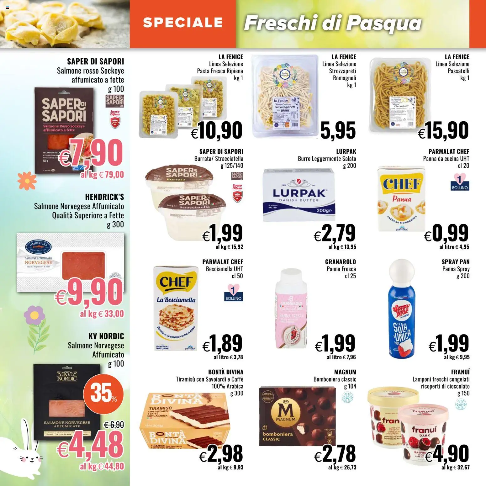 Volantino Famila del 26.03.2026 | Pagina: 14 | Prodotti: Caffè, Cioccolato, Lamponi, Burrata