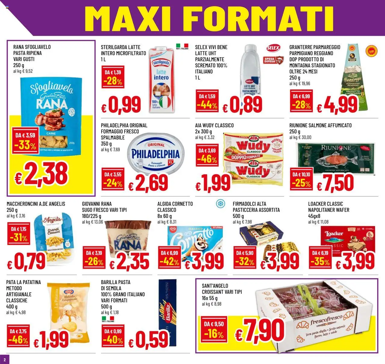 Volantino Galassia del 21.08.2025 | Pagina: 2 | Prodotti: Formaggio, Croissant, Parmigiano reggiano, Miele