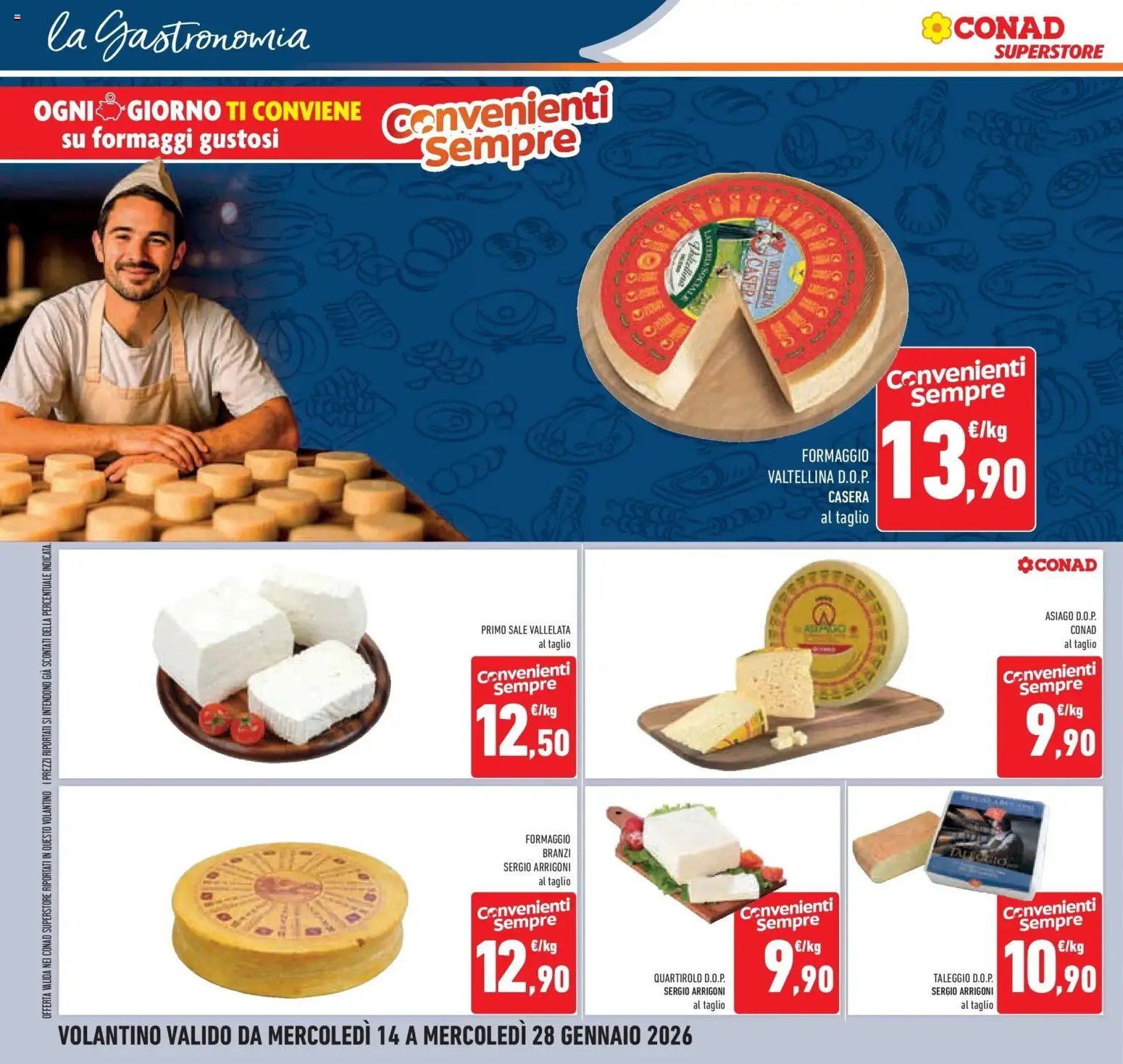 Volantino Conad del 14.01.2026 | Pagina: 16 | Prodotti: Sale, Formaggio