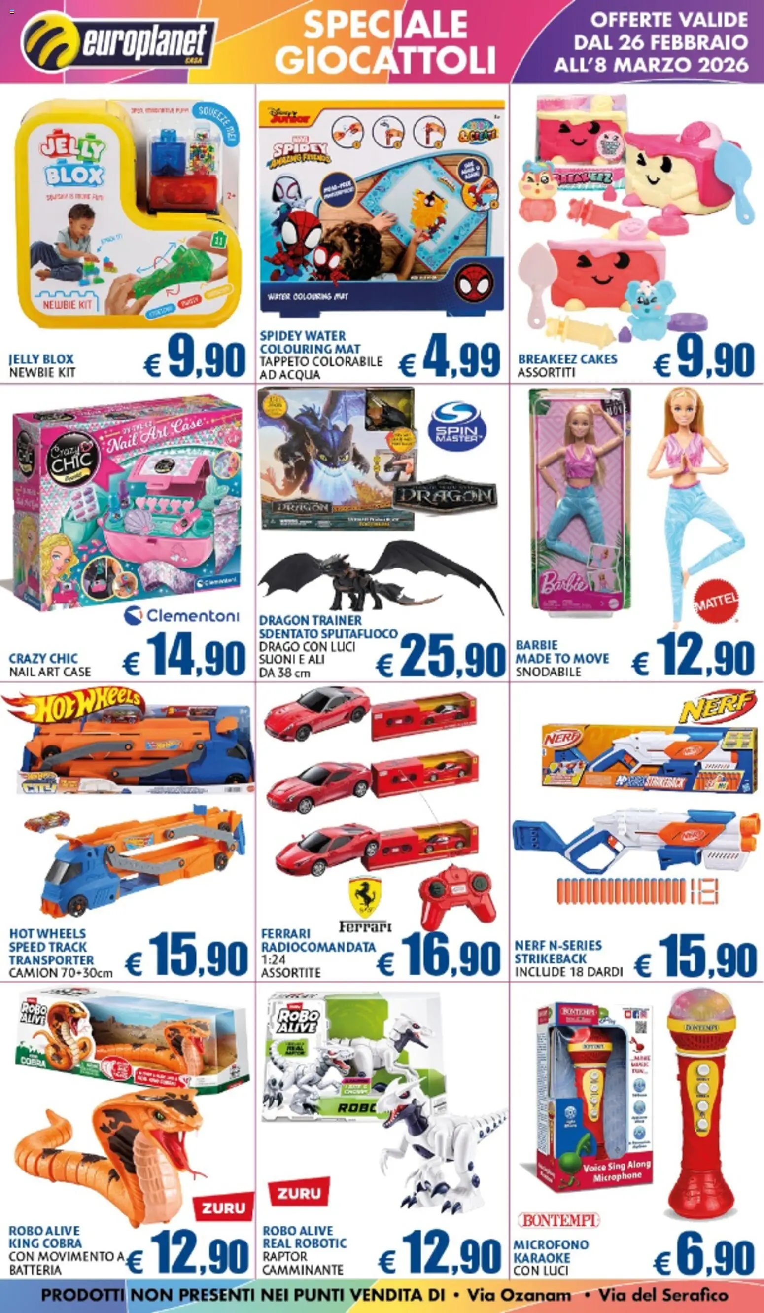 Volantino Europlanet Casa del 26.02.2026 | Pagina: 14 | Prodotti: Acqua, Microfono, Batteria, Tappeto