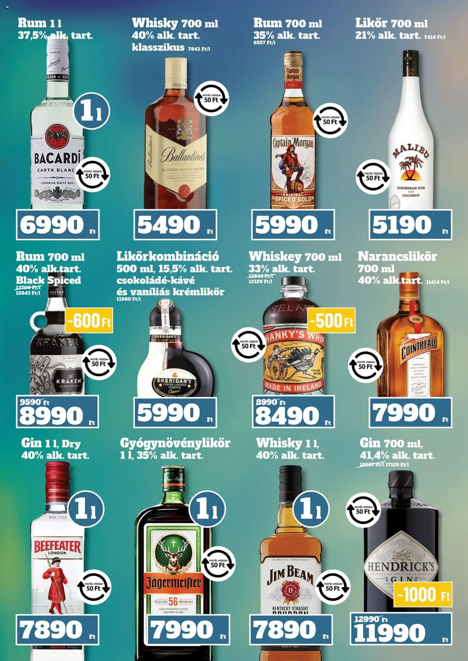 Family Diszkont akciós ujság - amely érvényes a következő dátumtól: 15.01.2026 | Oldal: 26 | Termékek: Jägermeister, Krémlikőr, Captain morgan, Gin
