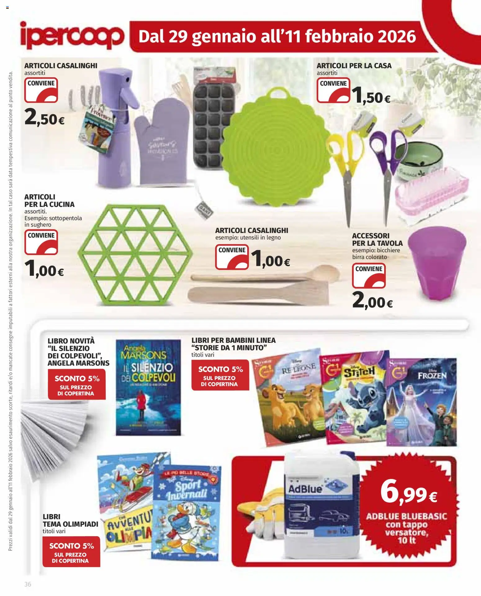 Volantino Ipercoop del 29.01.2026 | Pagina: 36 | Prodotti: Birra, Data, Sottopentola