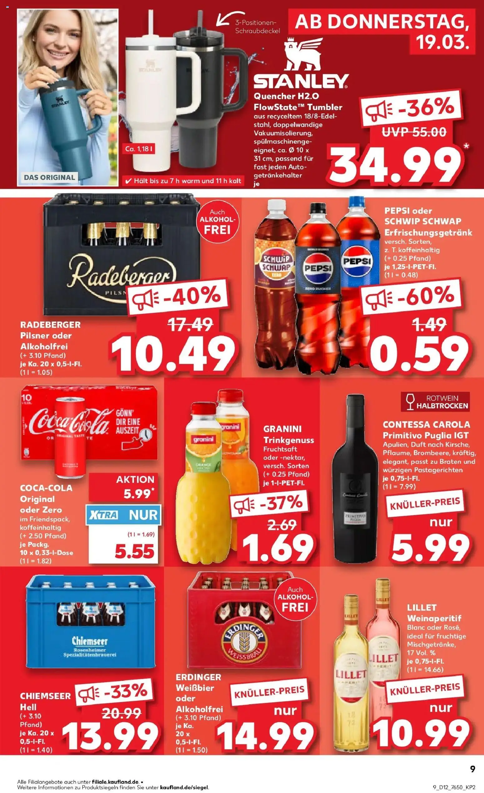 Kaufland Prospekt Göppingen	 – gültig ab 19.03.2026 | Seite: 9 | Produkte: Duft, Schwip schwap, Pepsi, Radeberger pilsner