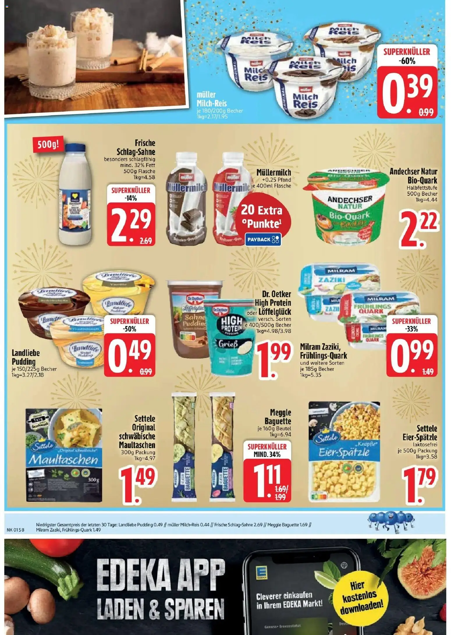 Edeka prospekt Vohburg	 – gültig ab 28.12.2025 | Seite: 10 | Produkte: Schlagsahne, Milram, Reis, Sahne
