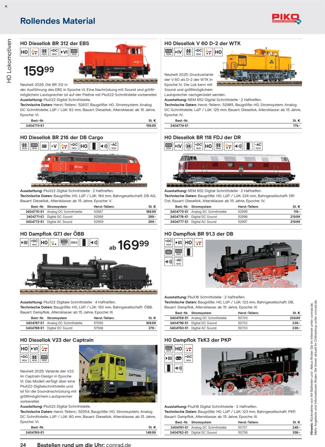 Conrad  Modellbahn Katalog – gültig ab 25.08.2025 | Seite: 26 | Produkte: Lautsprecher, Uhr