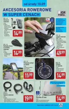 Aldi Gazetka - Hity od Środy i od Soboty od 10.09.2025 | Strona: 9 | Produkty: Telefon, Lampki, Rower