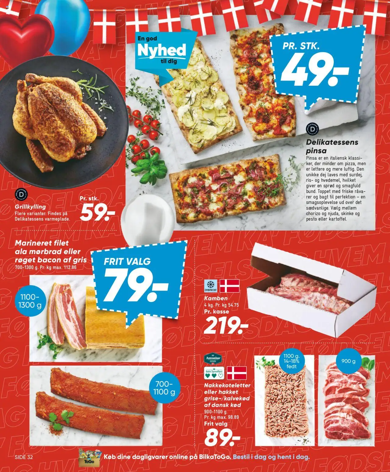 Bilka Tilbudsavis gyldig fra 01.08.2025 | Side: 32 | Produkter: Skinke, Ris, Pesto, Bacon