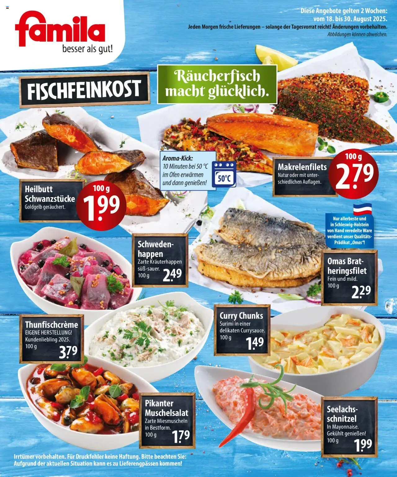 Famila  Fischmarkt - gültig ab dem 18.08.2025 | Seite: 2 | Produkte: Ofen, Schnitzel
