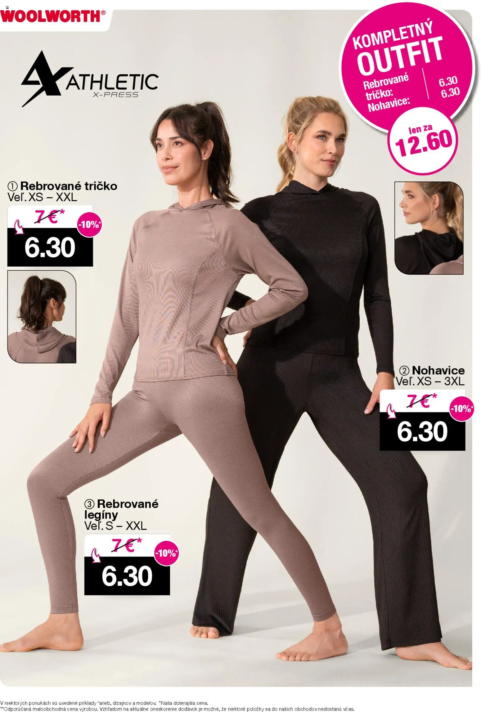 Nové Woolworth akcie – leták je platný od 09.01.2026 | Strana: 2 | Produkty: Tričko, Nohavice, Legíny
