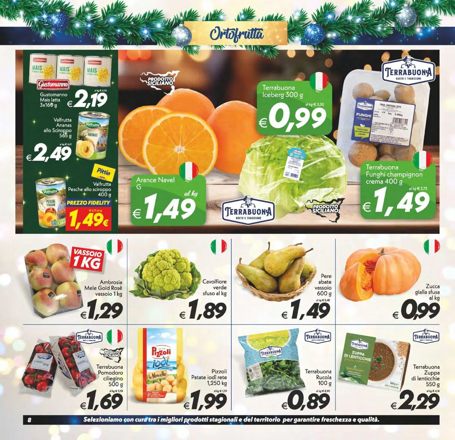 Volantino SuperConveniente del 27.12.2025 | Pagina: 8 | Prodotti: Rucola, Patate, Latte, Zucca