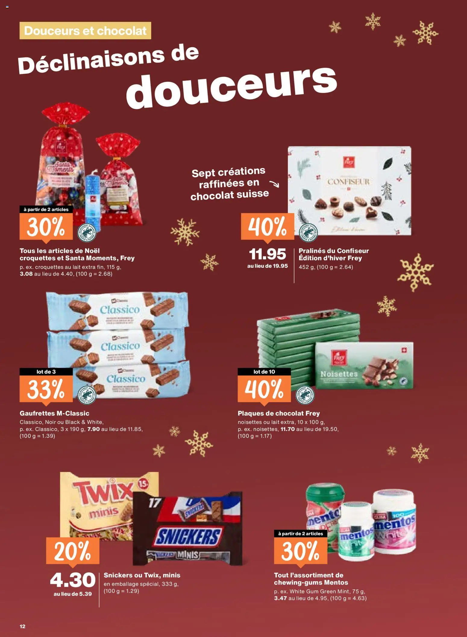 Migros Aktionen FR – gültig ab 02.12.2025 | Seite: 12 | Produkte: Snickers, Twix