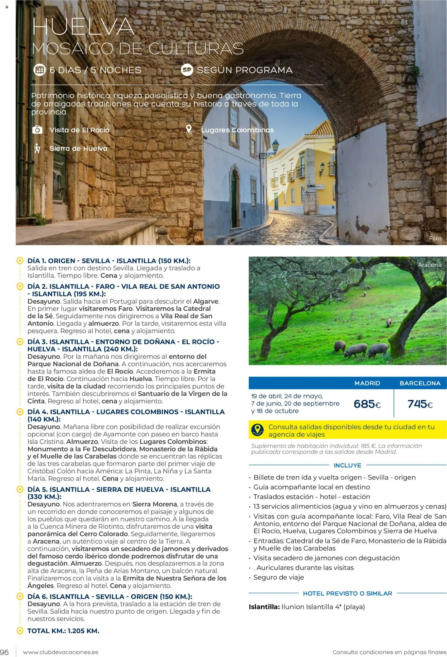 Viajes El Corte Inglés Club de Vacaciones │ válido desde el 01.02.2026 | Página: 96 | Productos: Vino, Cerdo