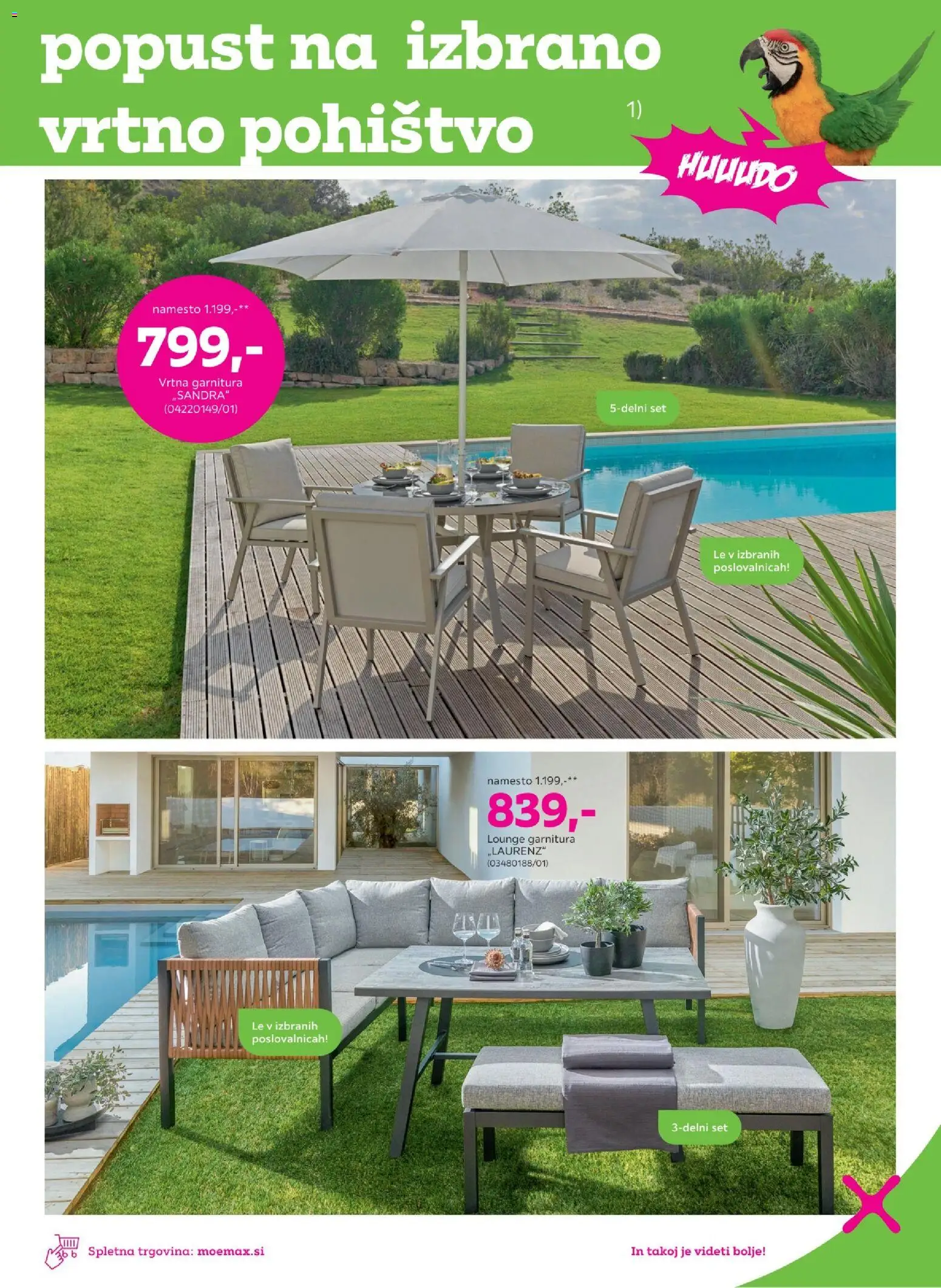 Novi Mömax katalog ponudbe – veljaven od 30.03.2026 | Stran: 3 | Izdelki: Vrtna garnitura, Pohištvo, Vrtno pohistvo