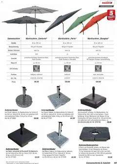 Toom Baumarkt  Gartenmöbel & Solar-Leuchten 2026 ab 01.01.2026 gültig | Seite: 101 | Produkte: Schirmständer, Wasser, Sonnenschirm