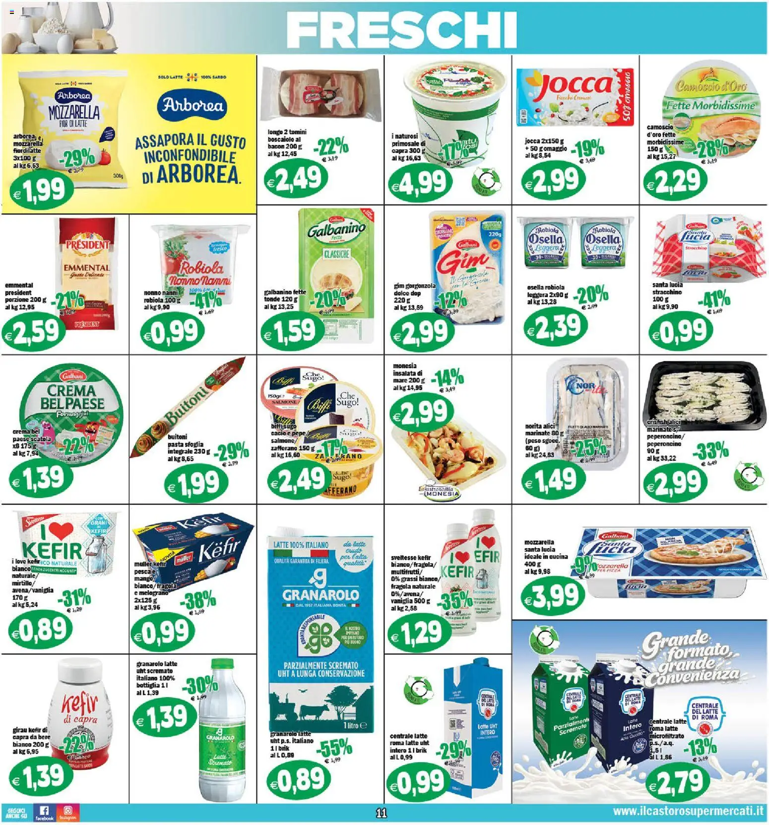 Volantino Il Castoro del 06.03.2026 | Pagina: 11 | Prodotti: Crema, Mango, Stracchino, Robiola