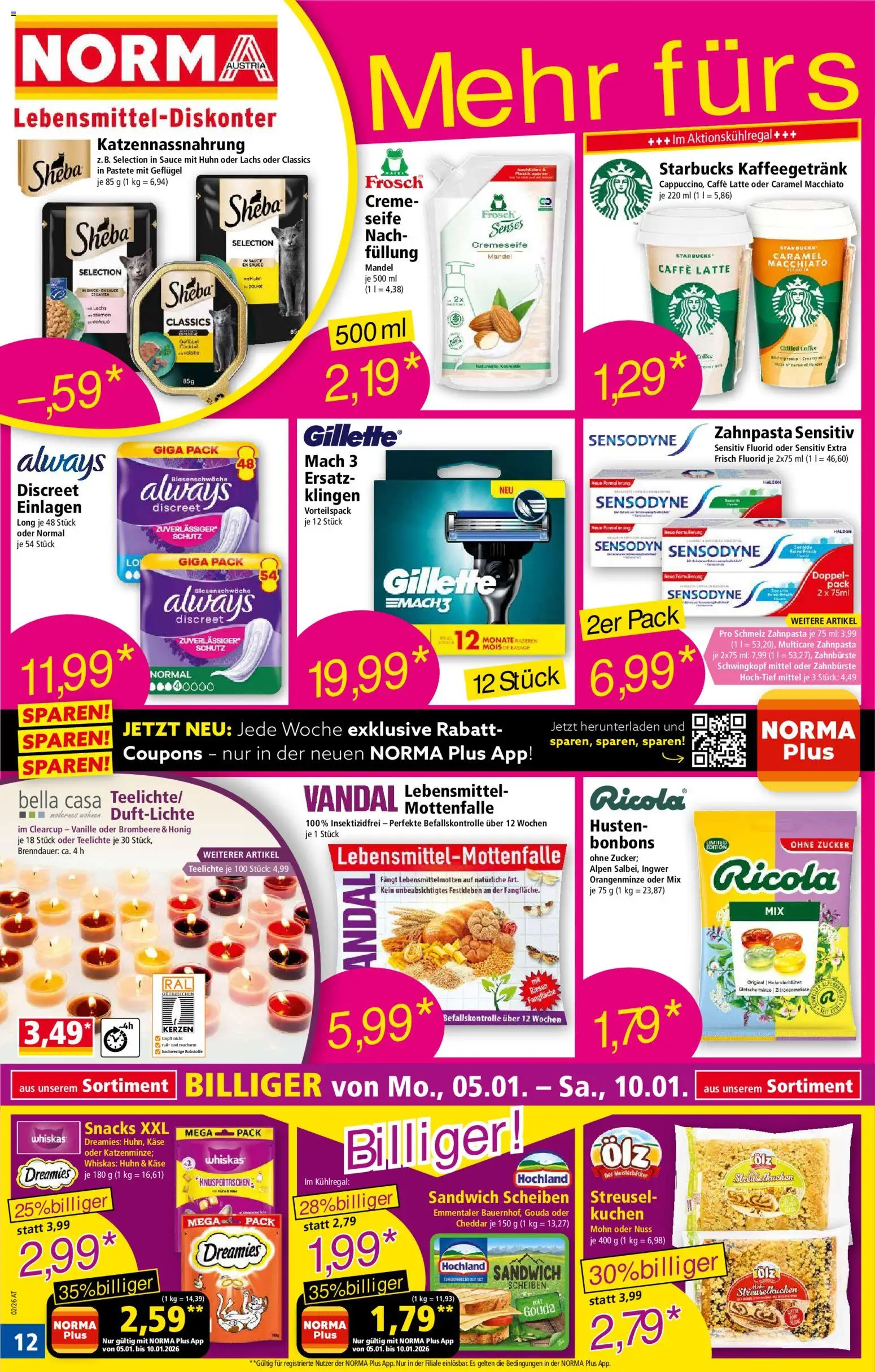 Norma Flugblatt gültig ab 05.01.2025 | Seite: 12 | Produkte: Creme, Seife, Zahnpasta, Zahnbürste