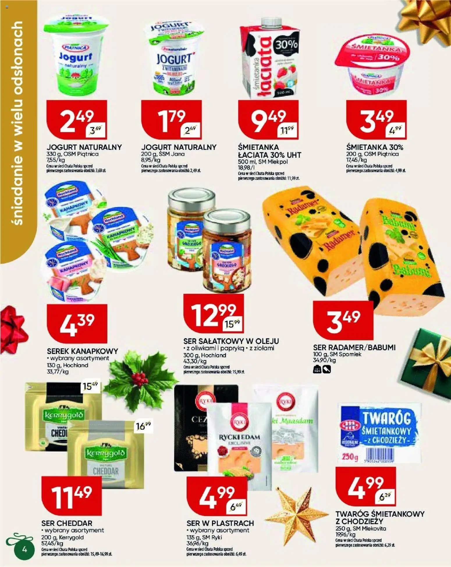 Chata Polska Gazetka od 18.12.2025 | Strona: 24 | Produkty: Serek, Papryka, Cheddar, Twaróg śmietankowy