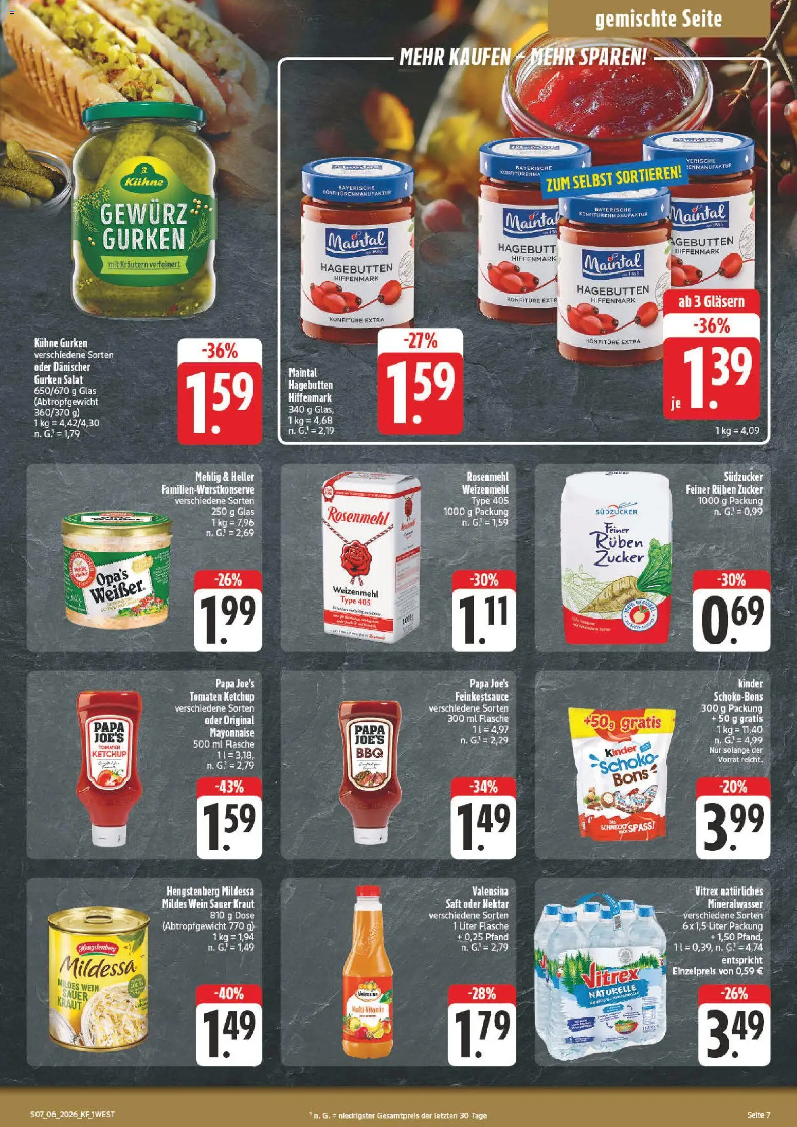 nah & gut Prospekt 	 – gültig ab 02.02.2026 | Seite: 7 | Produkte: Mineralwasser, Kraut, Saft, Salat