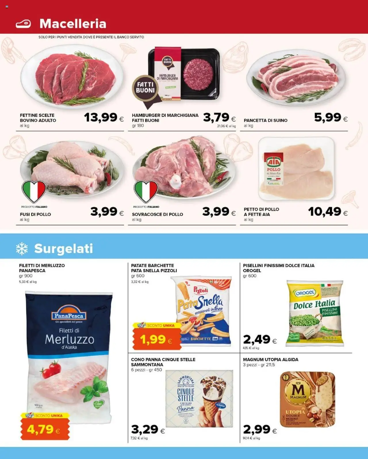 Volantino Tigre del 24.07.2025 | Pagina: 4 | Prodotti: Petto di Pollo, Merluzzo, Panna, Hamburger