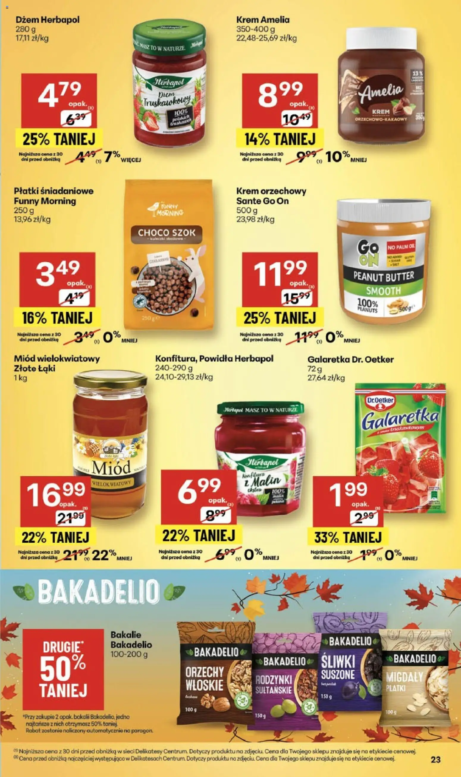 Delikatesy Centrum Gazetka - Sklepy Własne od 06.11.2025 | Strona: 23 | Produkty: Galaretka, Płatki śniadaniowe, Dżem, Płatki