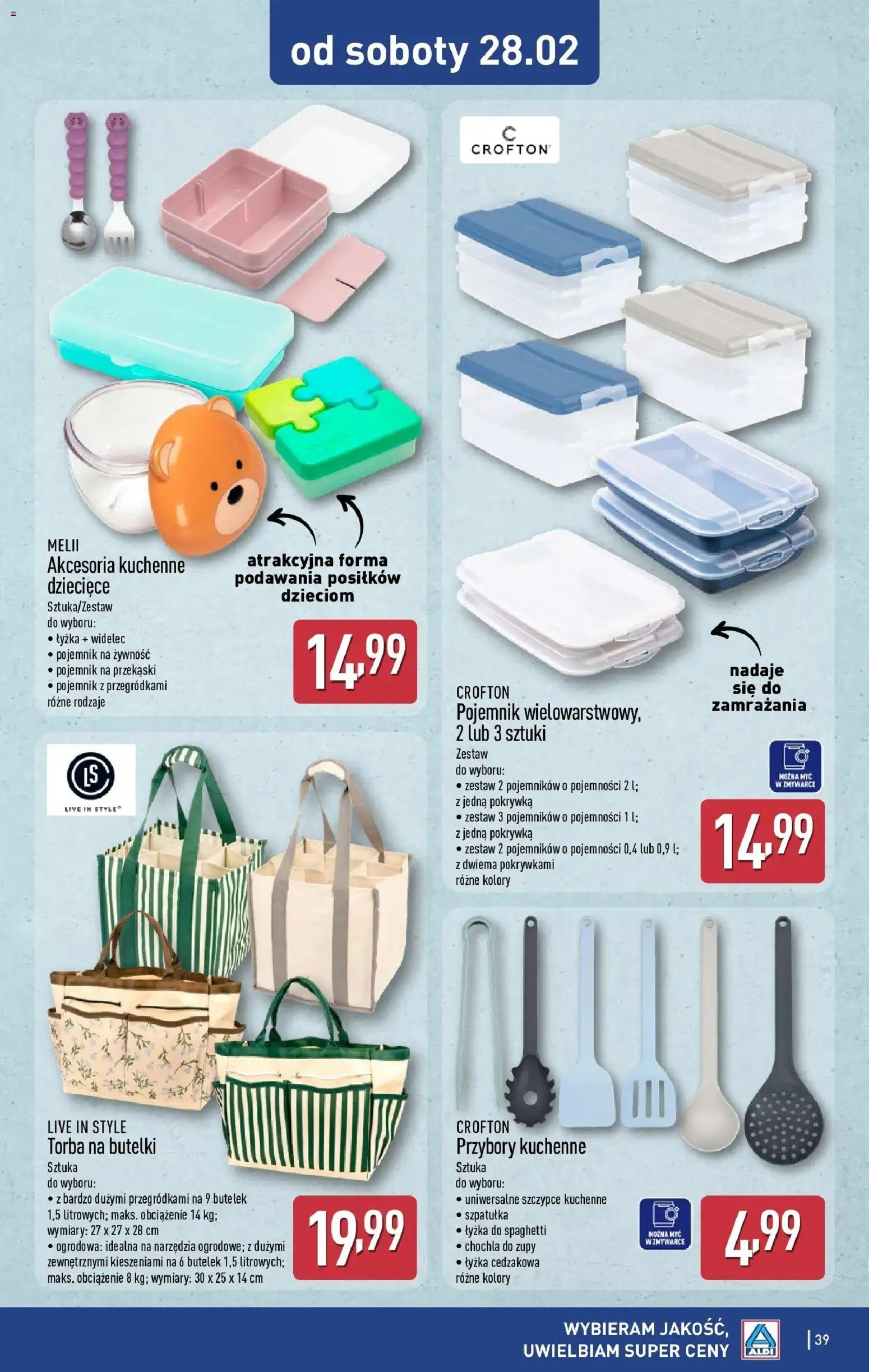 Aldi Gazetka od 23.02.2026 | Strona: 39 | Produkty: Torba