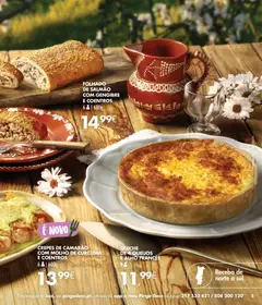 Pré-visualização CREPES DE CAMARÃO COM MOLHO DE CURCUMA E COENTROS, Crepes de camarão com molho de curcuma e coentros, 600g válido de 03.03.2026 | Página: 5 | Produtos: Curcuma, Alho francês, Camarão, Salmão