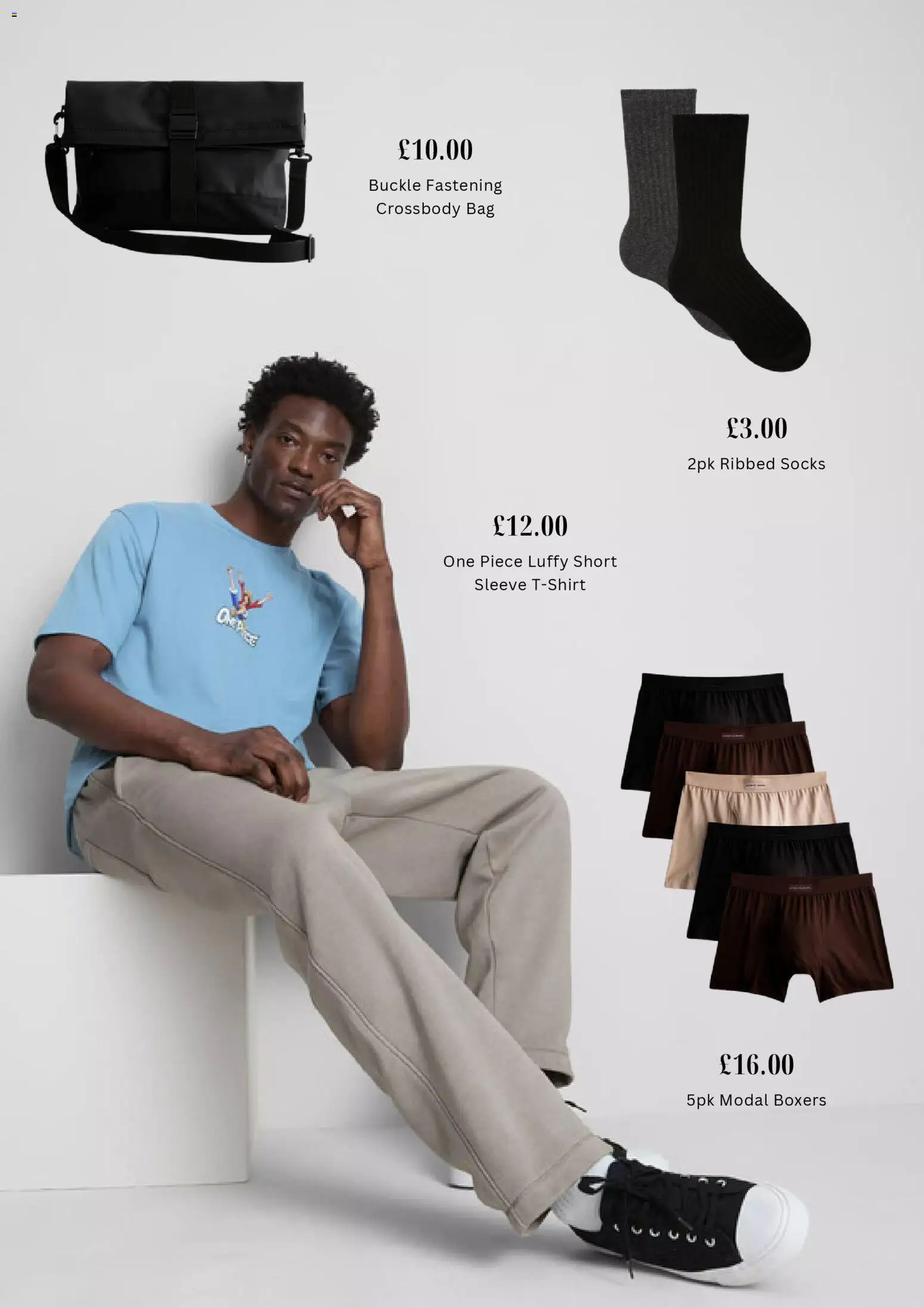 {H1} | Page: 3 | Products: Socks, Boxers, Bag