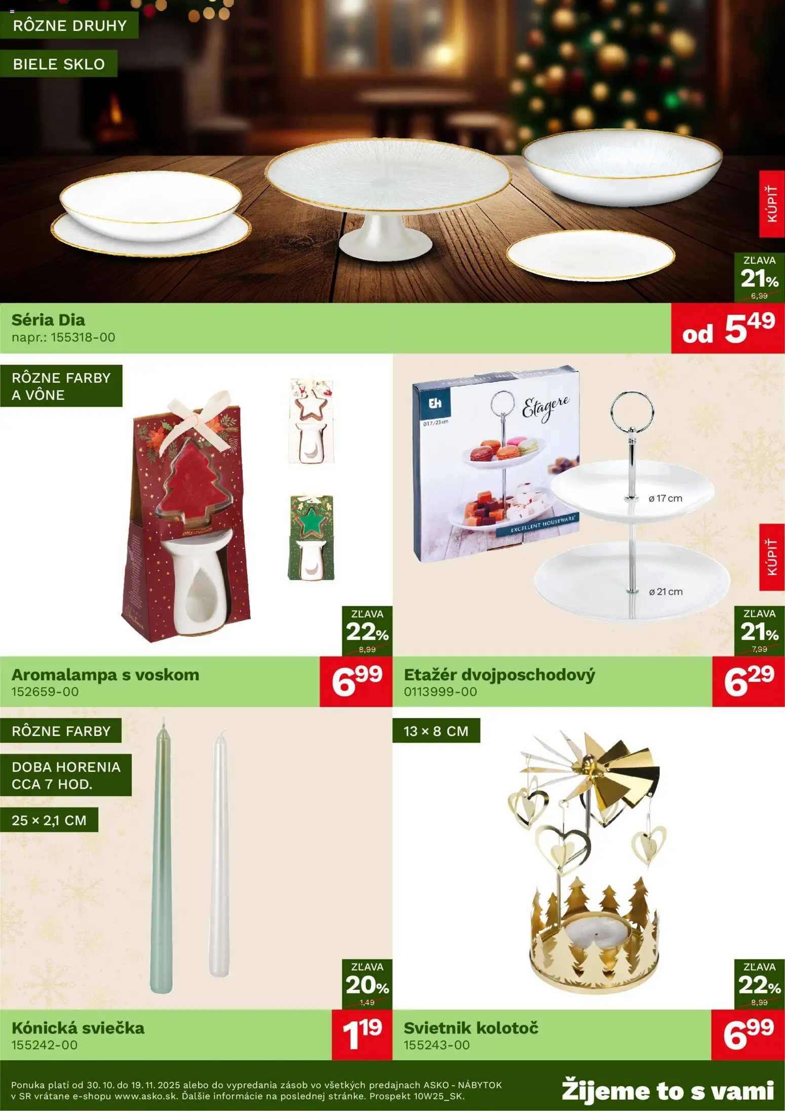 Nové ASKO nábytok akcie – leták je platný od 30.10.2025 | Strana: 2 | Produkty: Nábytok, Svietnik