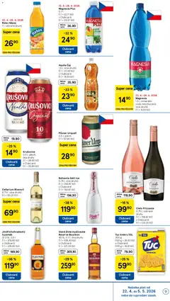 Náhled letáku Bohemia Sekt Ice, 0,75 l, více druhů s Clubcard: (1 l = 159,87 Kč) od 22.04.2026 | Strana: 9