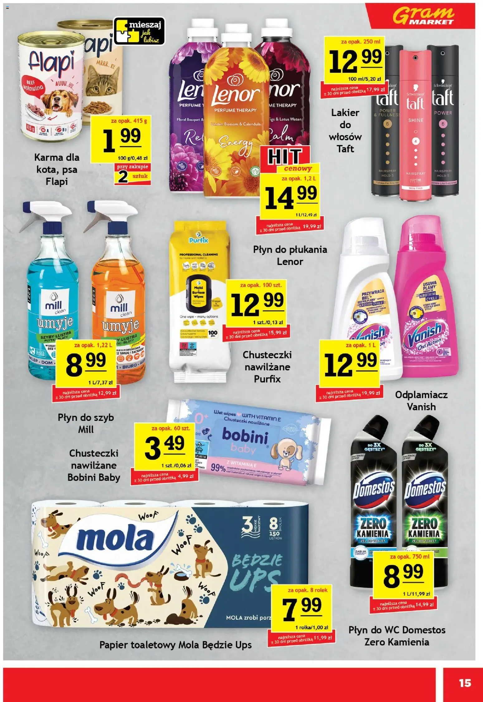 Gram Market Gazetka od 29.10.2025 | Strona: 15 | Produkty: Vanish, Papier toaletowy, Domestos, Wołowina