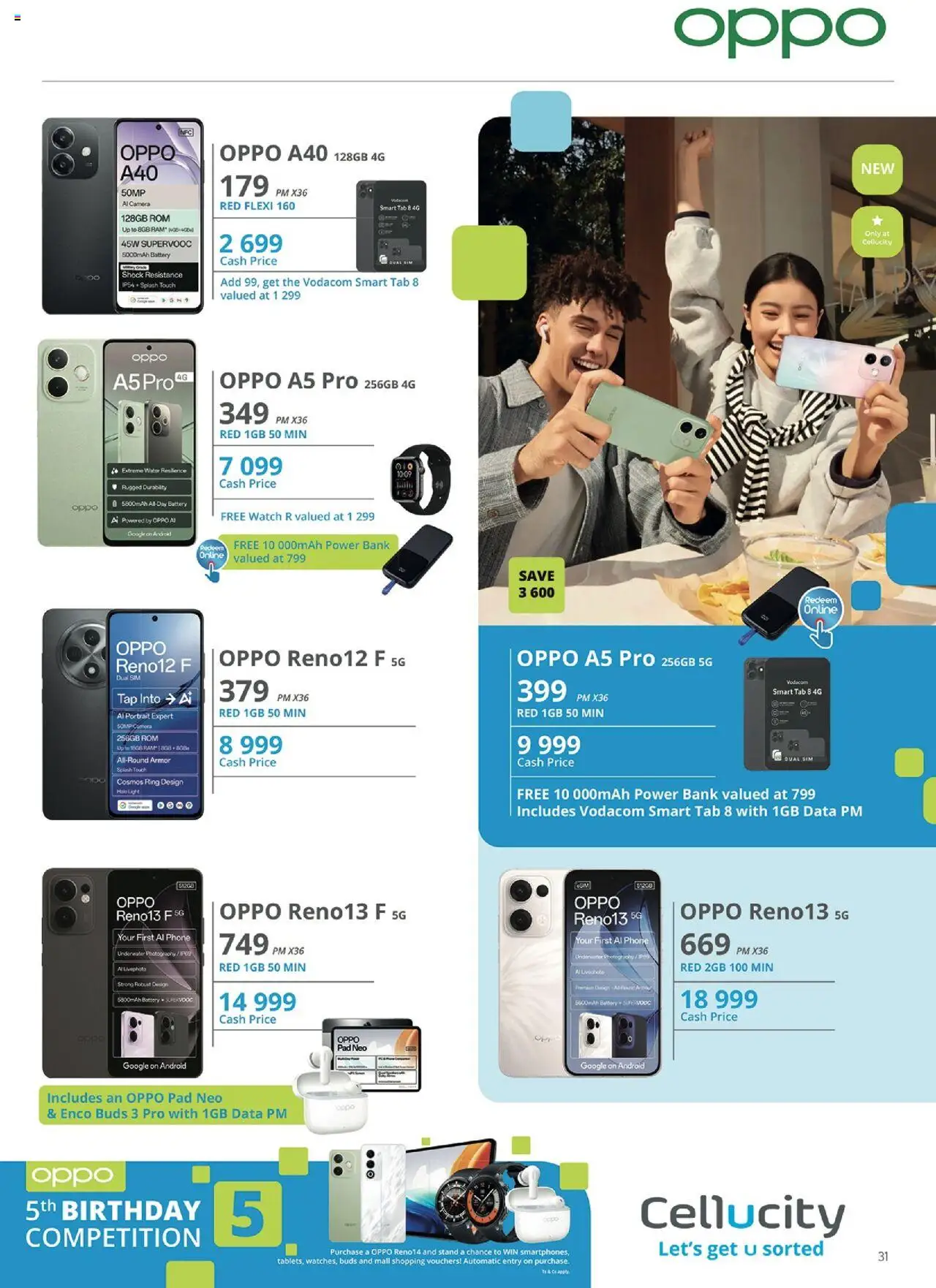 New Cellucity catalogue – valid from 09.09.2025 | Page: 31 | Products: Sim, Phone, Tap, Water