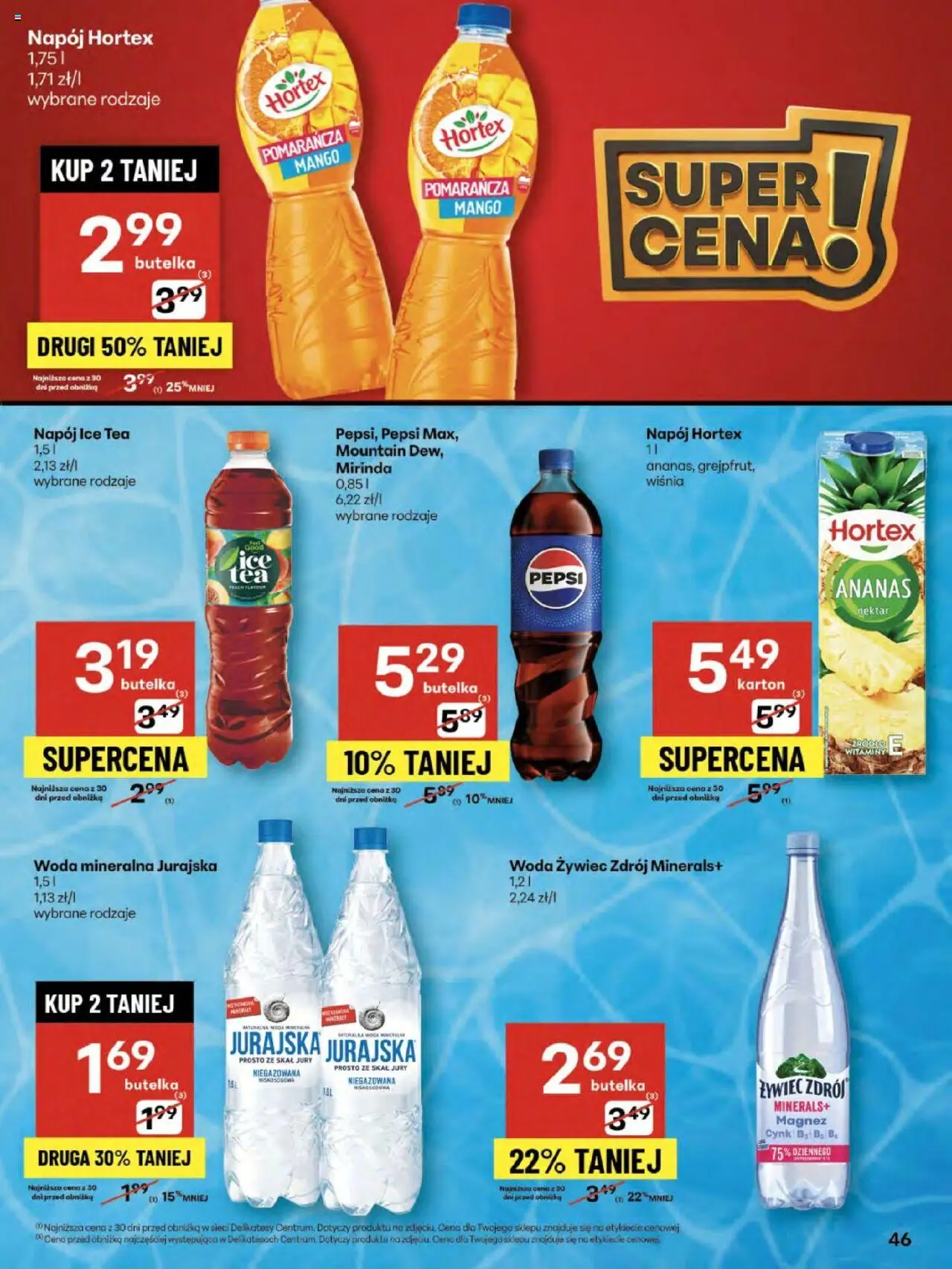 Delikatesy Centrum Gazetka od 21.08.2025 | Strona: 46 | Produkty: Mango, Woda żywiec, Delikatesy, Ananas