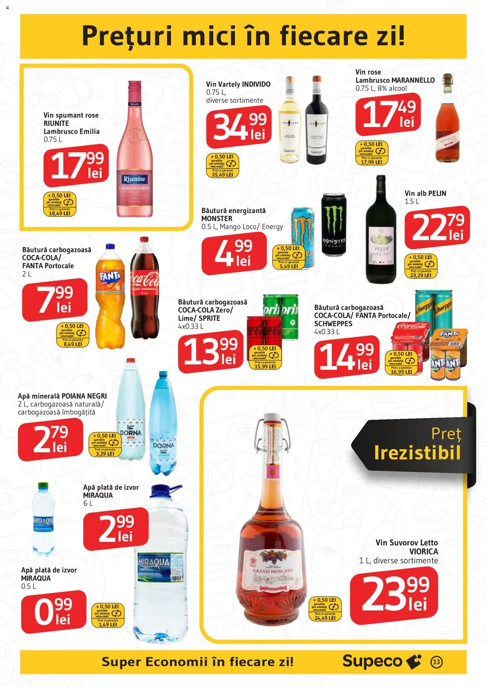 Noul catalog Supeco – valabil de la 05.02.2026 | Pagină: 13 | Produse: Yazı tahtası kalemi, Vin, Băutură energizantă, Mango