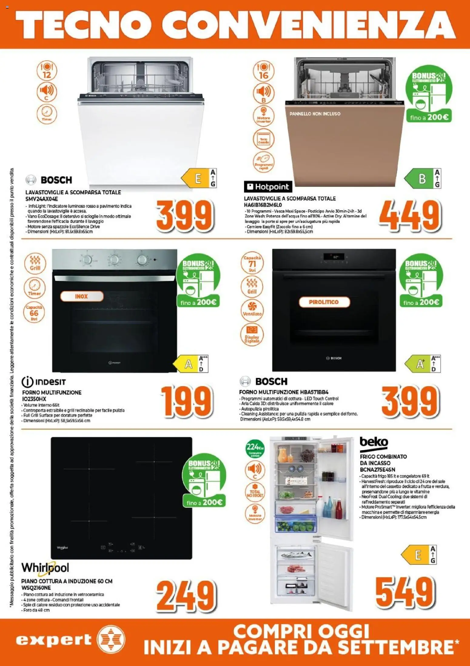 Volantino Expert del 26.03.2026 | Pagina: 25 | Prodotti: Frutta, Piano cottura, Lavastoviglie, Congelatore
